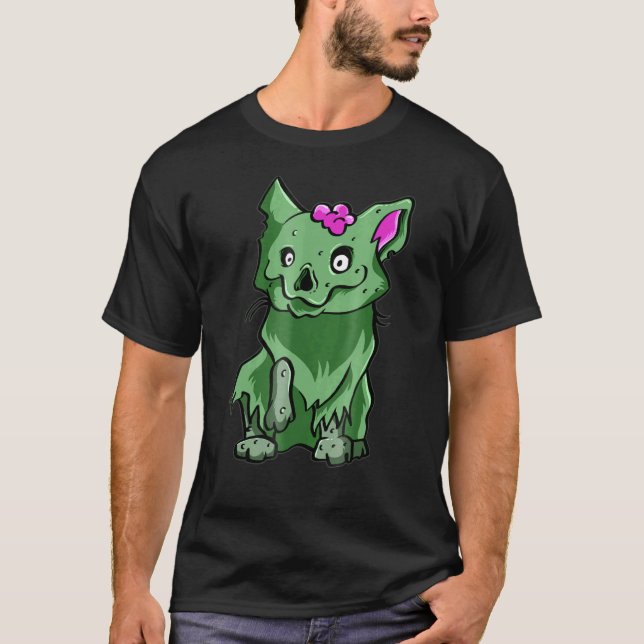 Corgi Zombie Cute Living Dead Halloween Tee (Front)