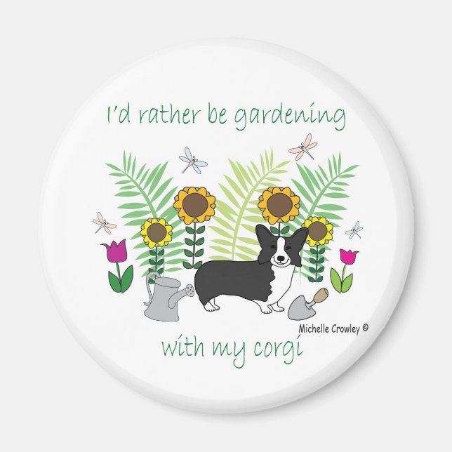 CorgiBlk Magnet (Front)