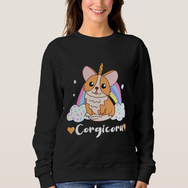 Corgicorn  1182 sweatshirt (Front)