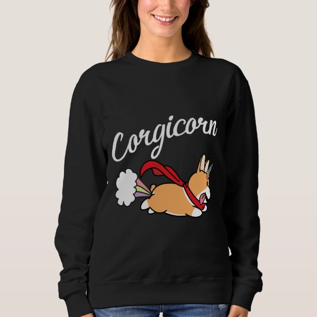 Corgicorn Corgi Unicorn Sweatshirt (Front)