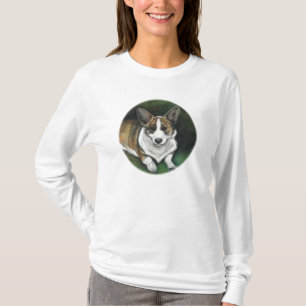 "Corgie" Dog Art Reproduction Ladies Shirt