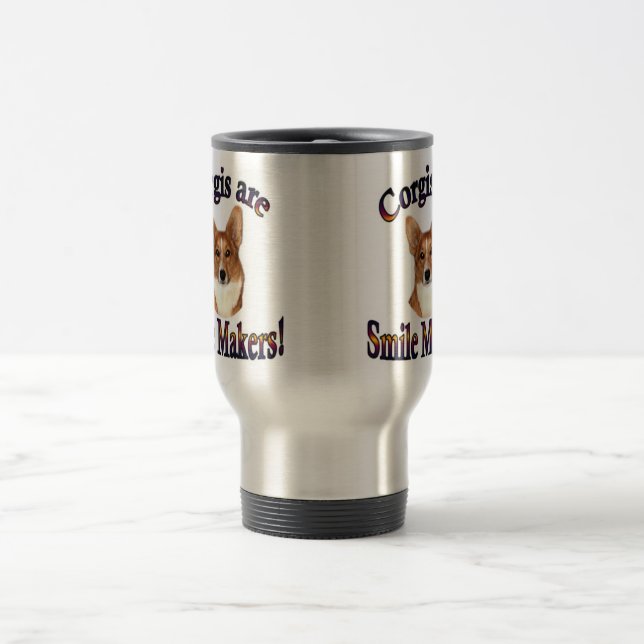 Corgis are Smile Makers Travel Mug (Center)