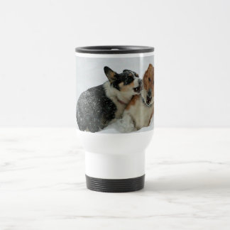 Corgis at Play Travel Mug