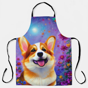 Corgi's Floral World Apron