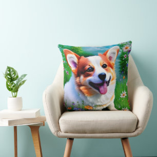 Corgi's Garden Cushion