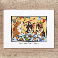 Corgis know how to Party! Dog Custom Birthday