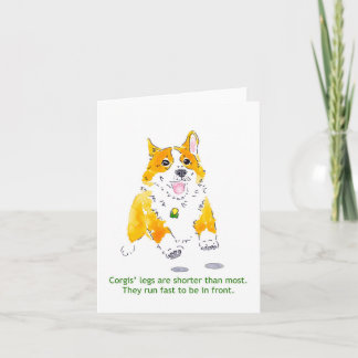 Corgis Run Fast Card