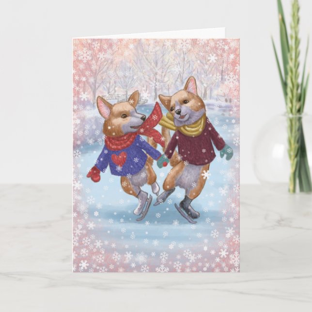 Corgis Skating Card (Front)