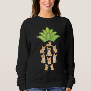 Corgis Summer Tropical Fruit Corgi Pineapple Sweatshirt