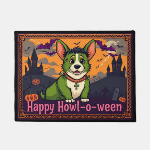 Corgistein Happy Howl-o-ween Doormat