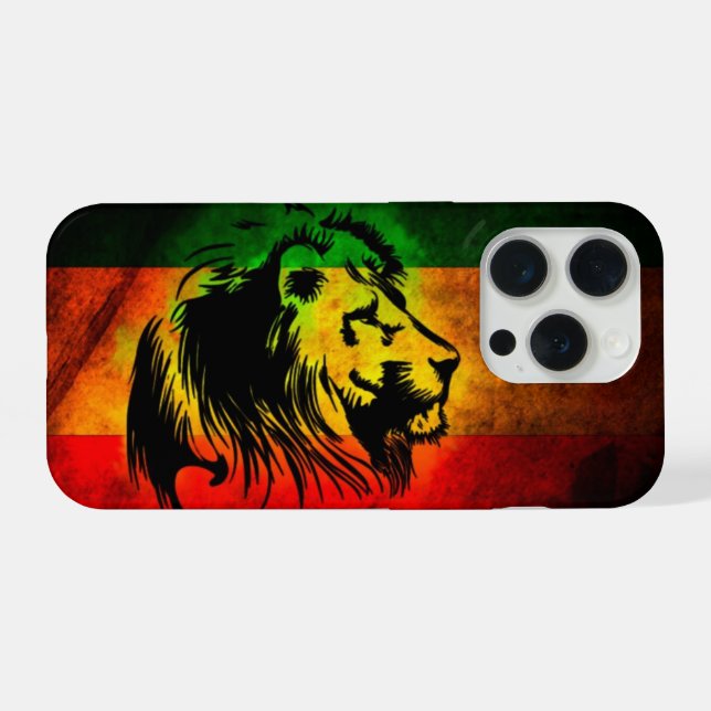 cori rasta reggae graffiti flag lion iPhone case (Back Horizontal)