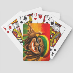 Cori Reith Rasta reggae peace face Playing Cards
