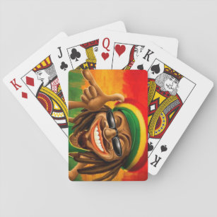 Cori Reith Rasta reggae peace face Playing Cards