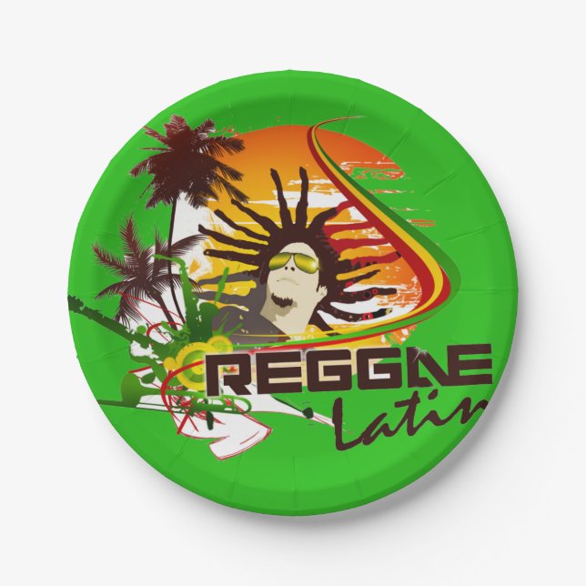 Cori Reith Rasta reggae rasta Paper Plate (Front)