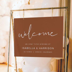 CORIANDER- Bohemian Burnt Orange Wedding Welcome Poster