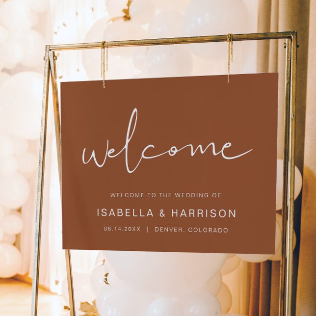 CORIANDER- Bohemian Burnt Orange Wedding Welcome Poster (Creator Uploaded)