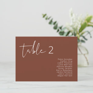 CORIANDER Bohemian Rust Table Seating Card