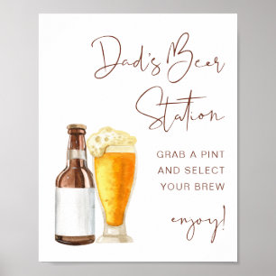 CORIANDER Boho Baby Shower Dad's Beer Station Sign