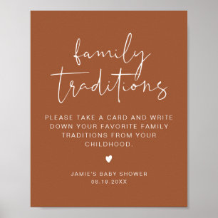 CORIANDER Boho Family Traditions Baby Shower Pos Poster