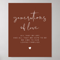 CORIANDER Boho Generations of Love Wedding Sign