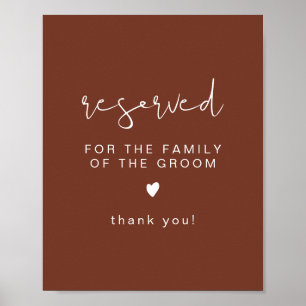 CORIANDER Boho Reserved for Family of Groom Poster