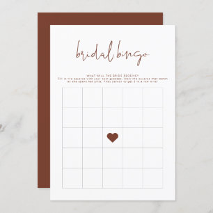 CORIANDER Boho Rust Coloured Shower Bingo Game Invitation