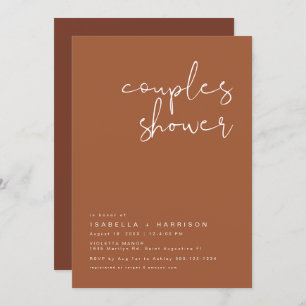 CORIANDER Boho Terracotta Couples Shower Invitatio Invitation
