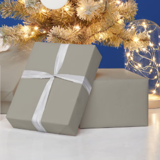 Coriander Grey Plain Colour Background Trendy Wrapping Paper