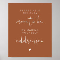 CORIANDER Terracotta Address the Envelope Sign