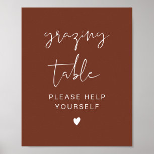 CORIANDER Terracotta Boho Grazing Table Sign
