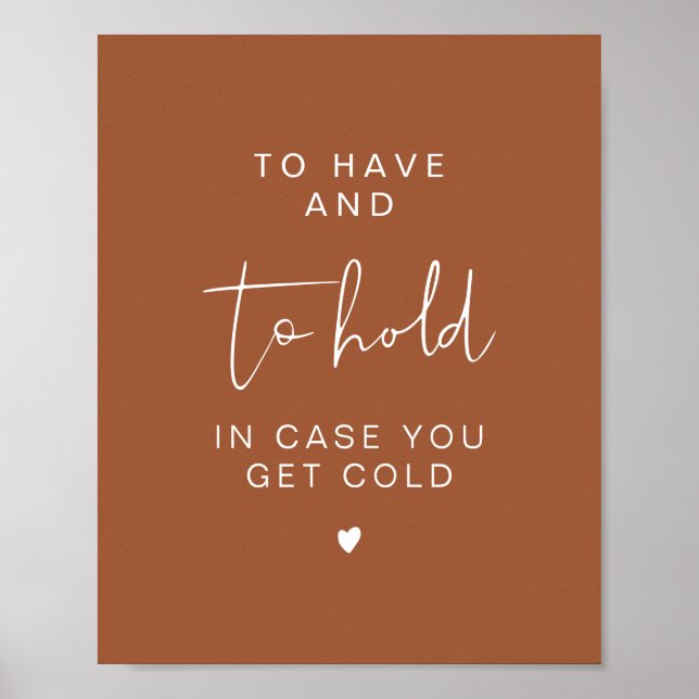 CORIANDER To Have and To Hold Wedding Blanket  Poster (Front)