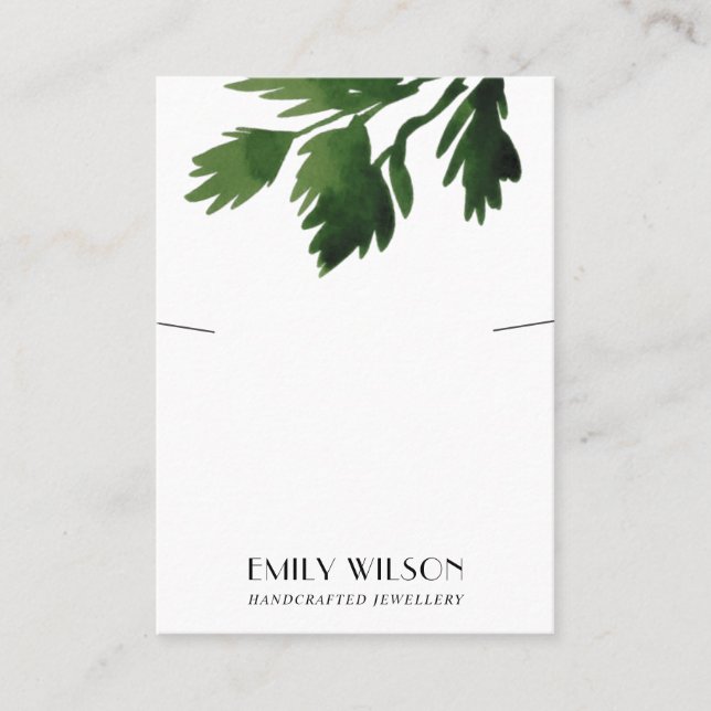 CORINDER HERB NECKLACE BRACELET DISPLAY CARD (Front)