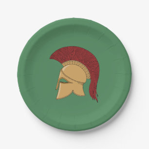 Corinthian Helmet Paper Plate