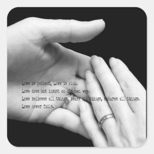 Corinthians 13 Married Hands Sticker