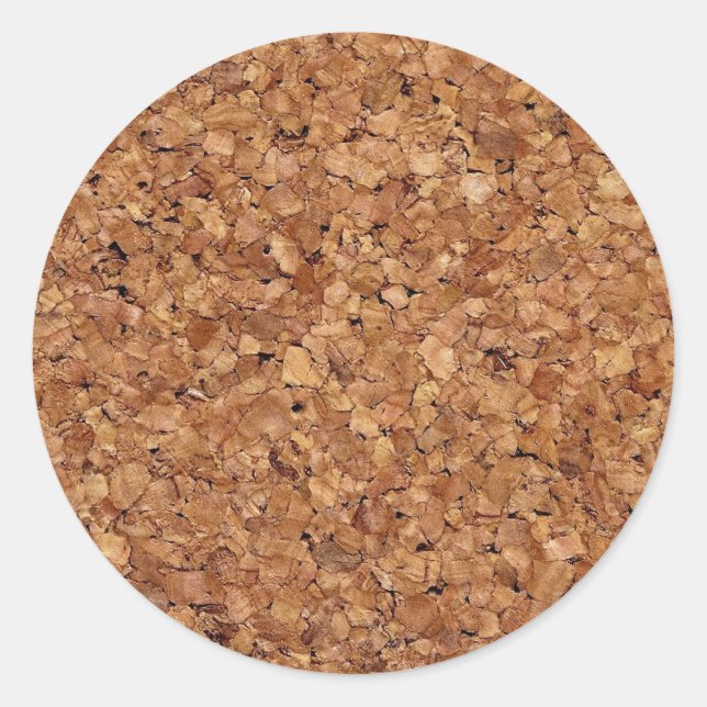 Cork background Photo Classic Round Sticker (Front)