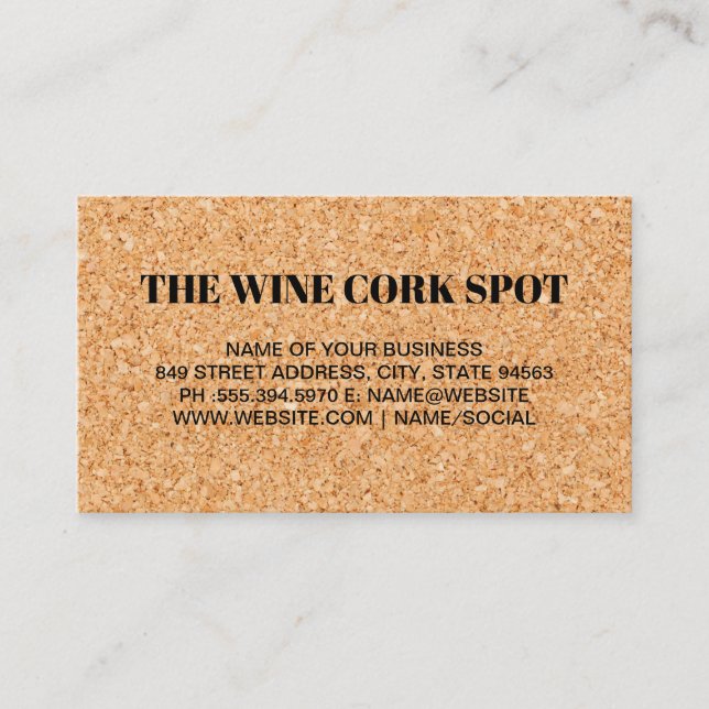 Cork Board Background Texture Business Card (Front)