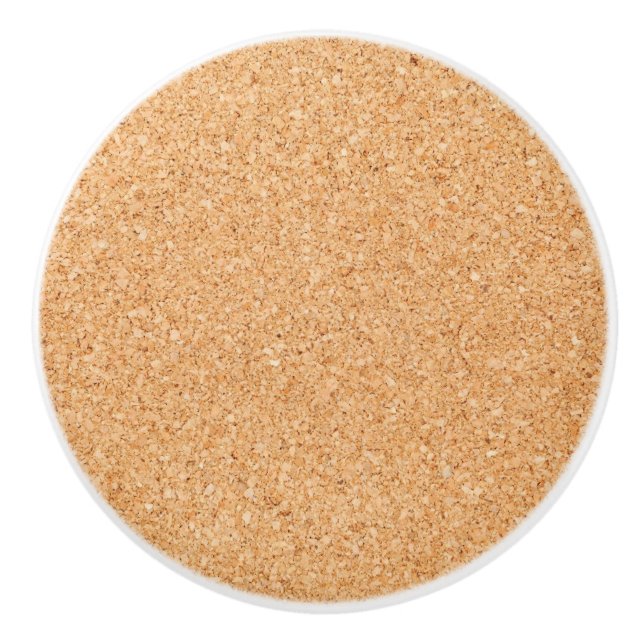 Cork Board Ceramic Knob (Front)