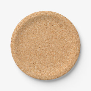 Cork Board Paper Plate
