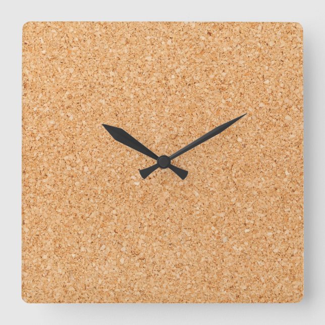 Cork Board Square Wall Clock (Front)