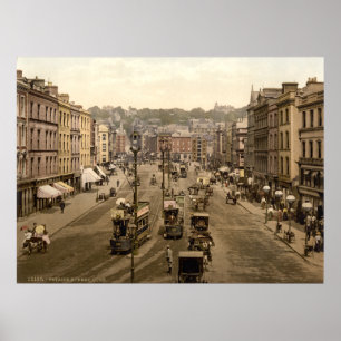 Cork city Ireland 19th century street scene Poster