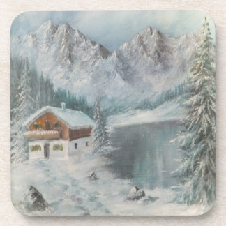 Cork Coaster Set Ann Hayes Bavarian Snow Dream