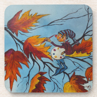 Cork Coaster Set Ann Hayes Pixie Painting