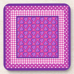 Cork Coasters, Hearts, Flowers, Checks, Polka Dots Coaster