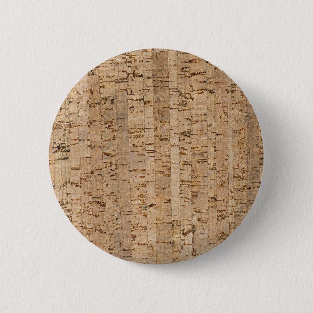 Cork oak pattern 6 cm round badge (Front)