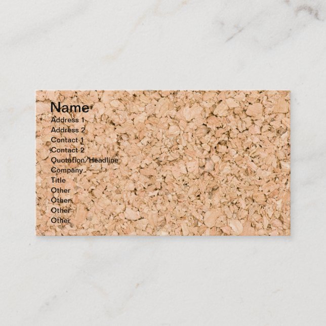 Cork oak pattern business card (Front)