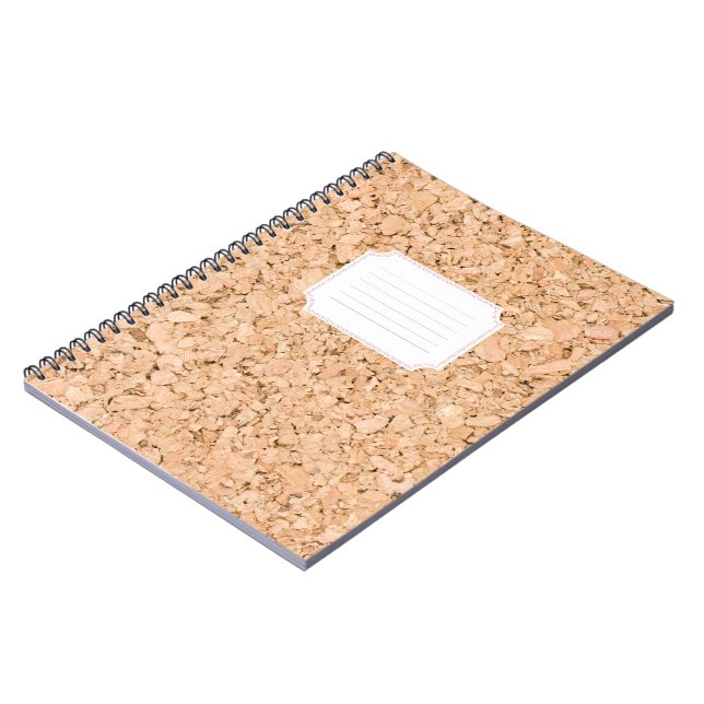 Cork oak pattern spiral notebook (Left Side)