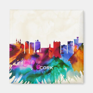 Cork Skyline Magnet