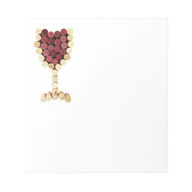 Cork Wine Glass Notepad (Front)