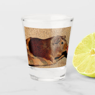 Corkboard Look Guinea Pig Shot Glass