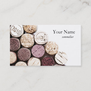 Corks texture winemaking sommelier business card